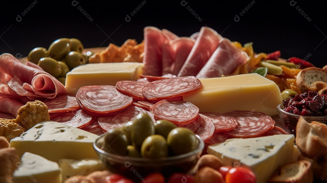 Café Da Manhã Com Várias Frutas Sobre A Mesa