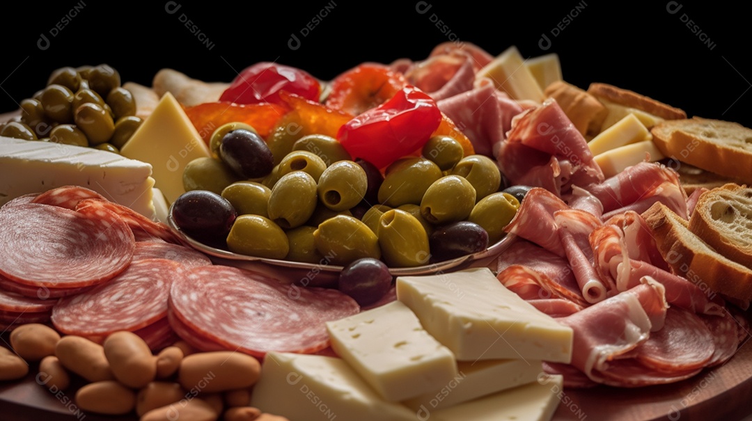 Café Da Manhã Com Várias Frutas Sobre A Mesa