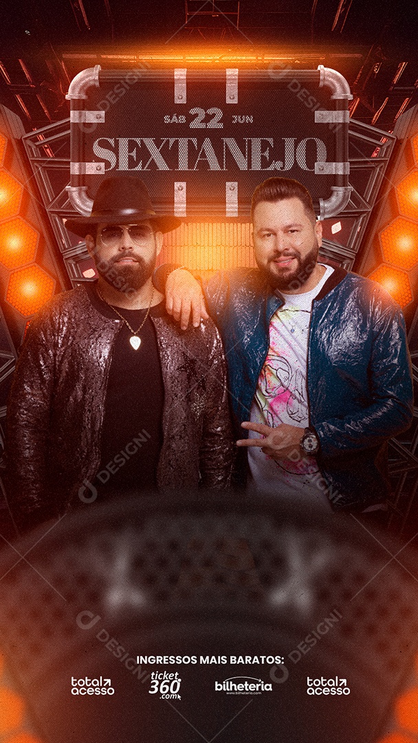 Story Sextanejo Flyer Diego & Arnaldo Social Media PSD Editável