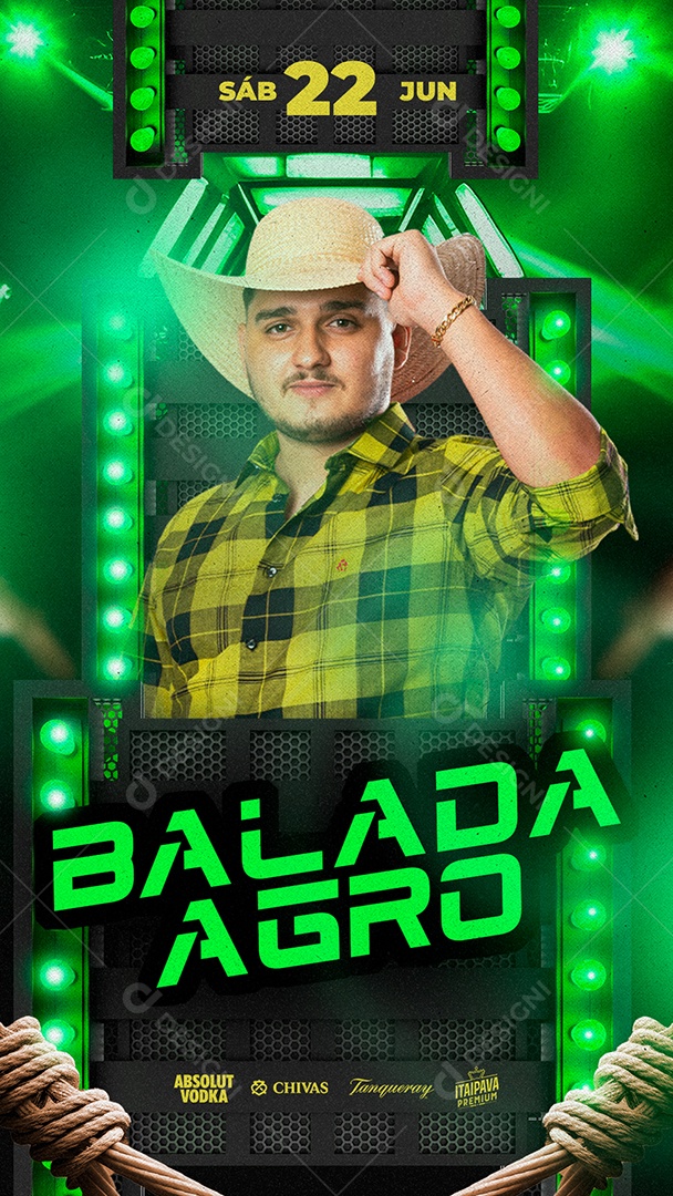 Story Balada Agro Flyer Biu Do Piseiro Social Media PSD Editável