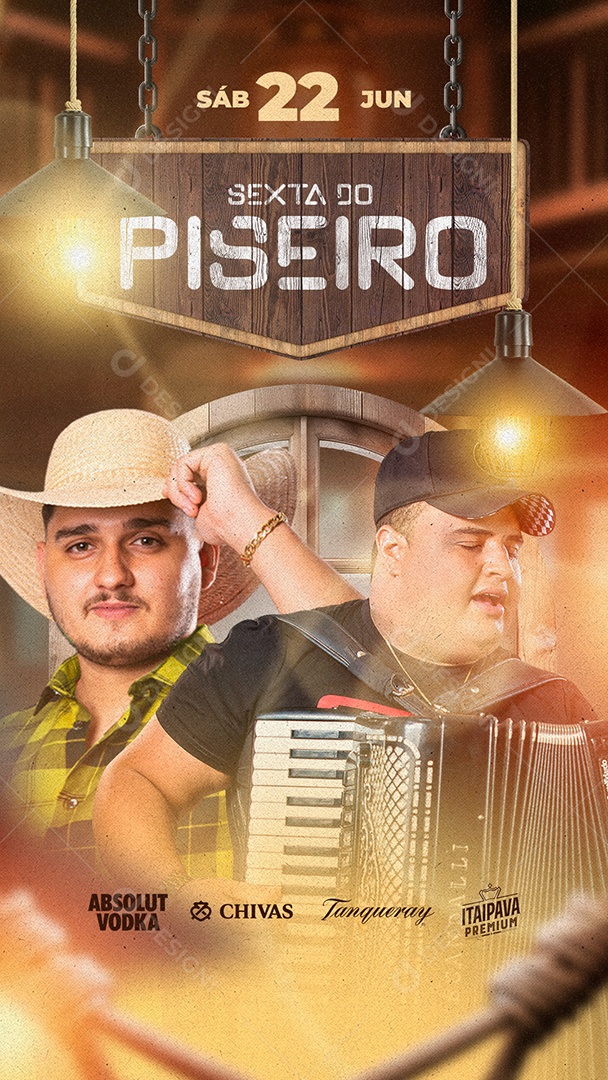 Story Sexta Do Piseiro Flyer Biu Do Piseiro Tarcísio Do Acordeon Social Media PSD Editável