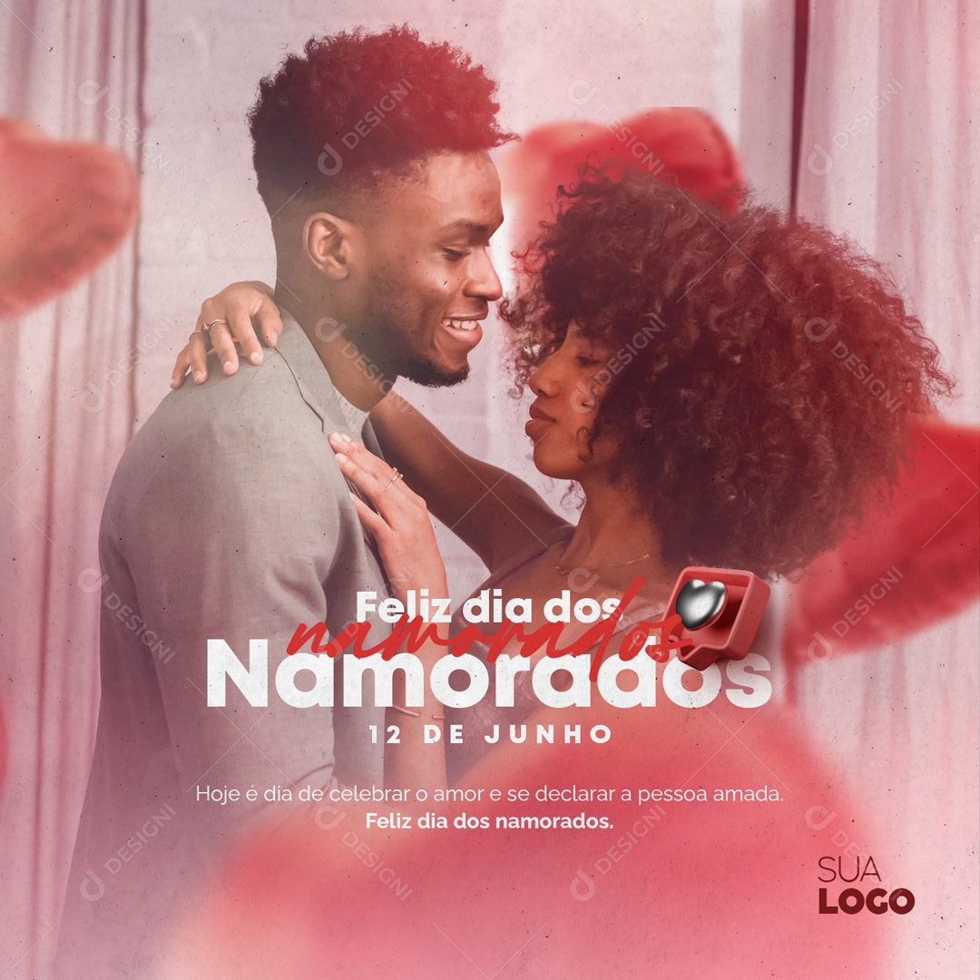 Social Media Feliz Dia Dos Namorados 12 De Junho PSD Editável