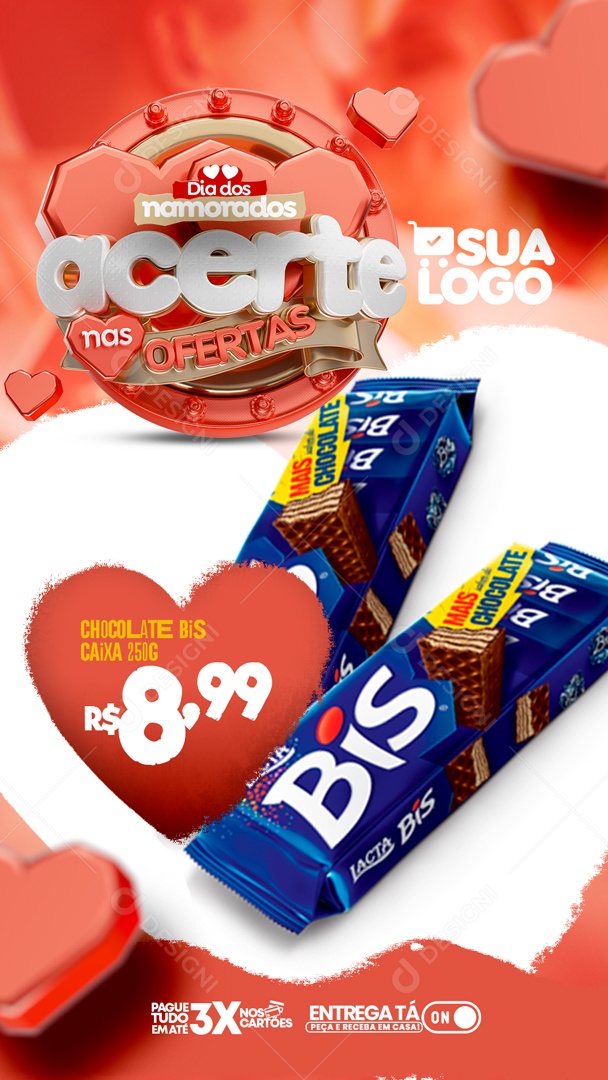 Social Media Story Acerte Nas Ofertas Supermercado Dia Dos Namorados PSD Editável