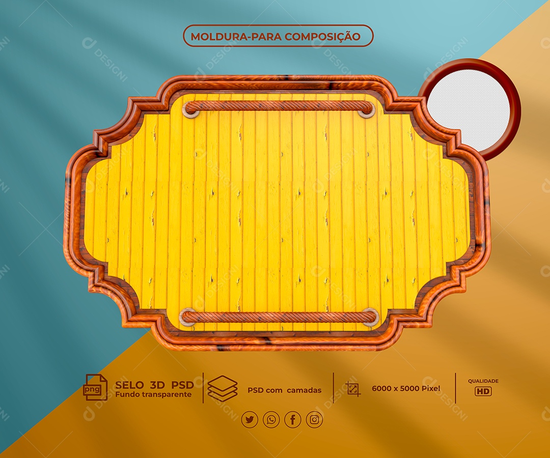 Moldura 3D Para Composição PSD