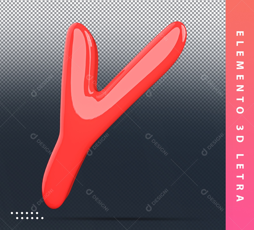 Elemento Letra Y Alfabeto Para Composição PSD