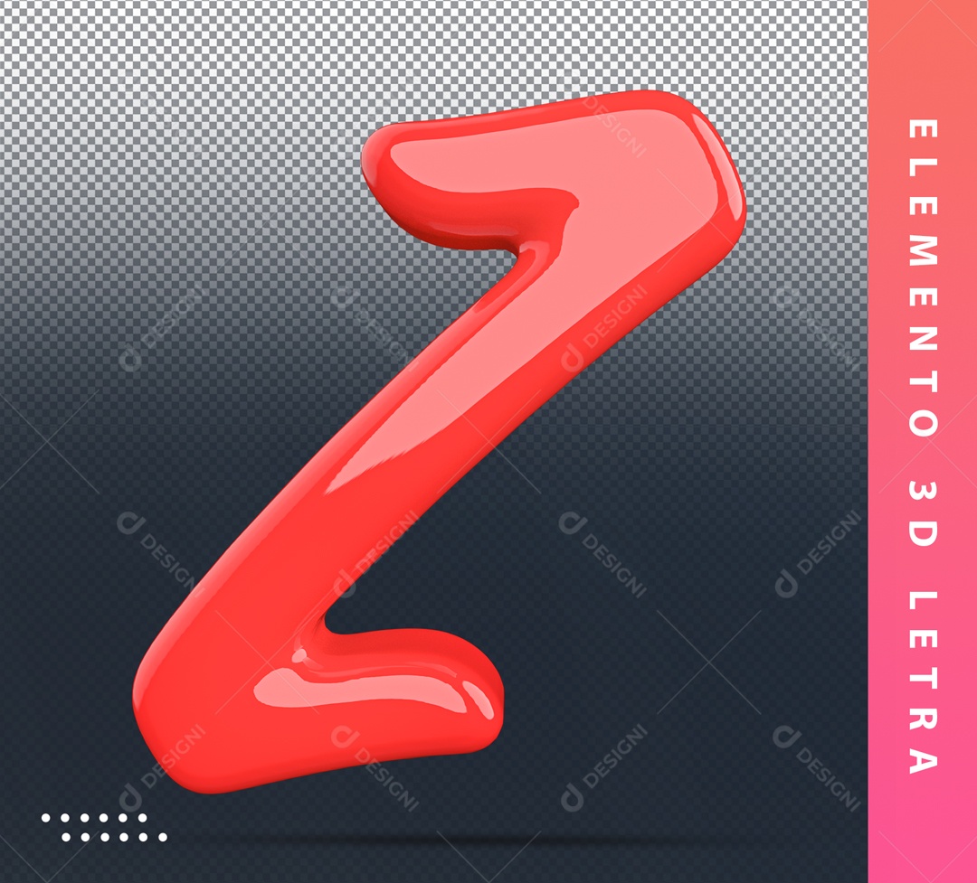 Elemento Letra Z Alfabeto Para Composição PSD