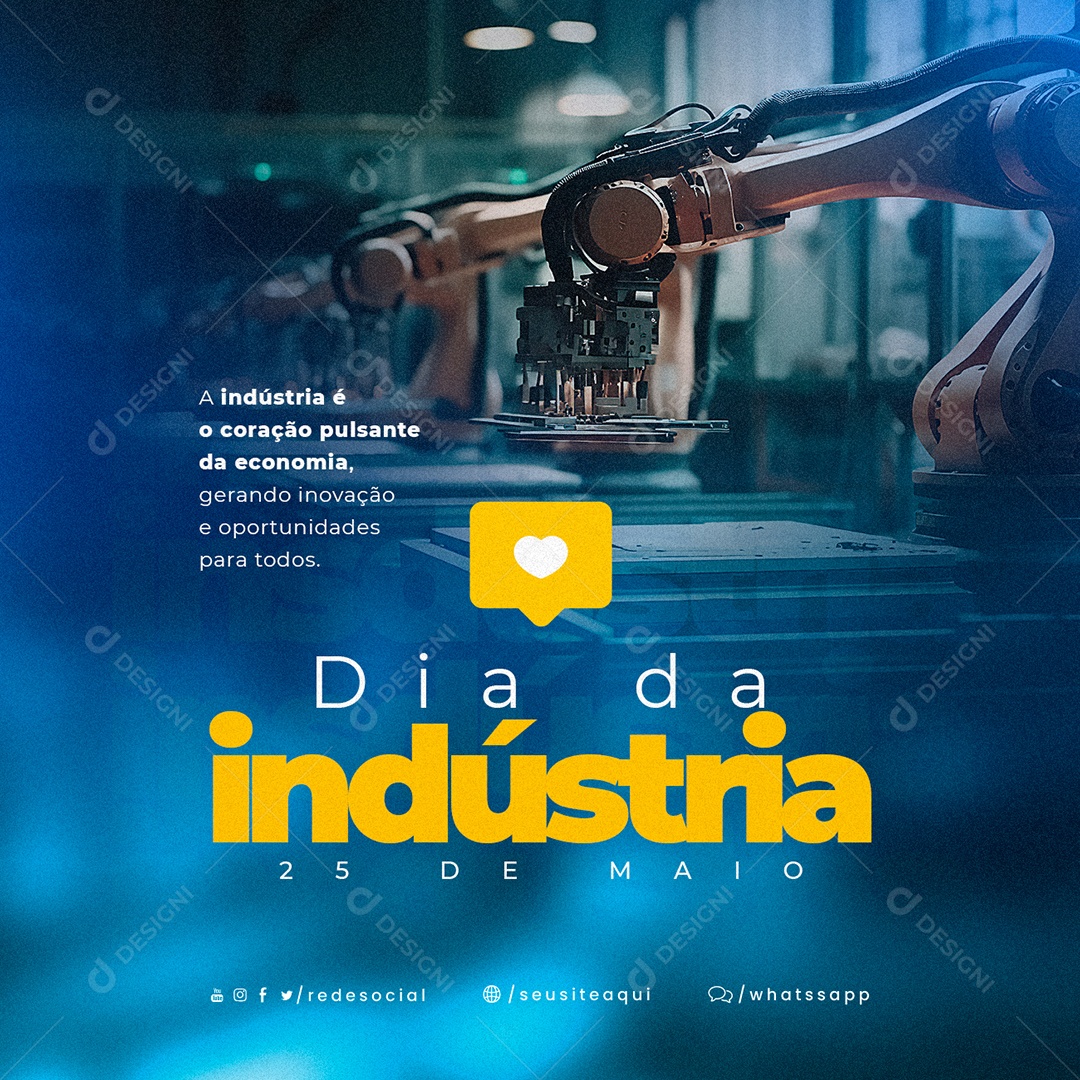 Oportunidades Para Todos Dia Da Indústria 25 De Maio Social Media PSD Editável