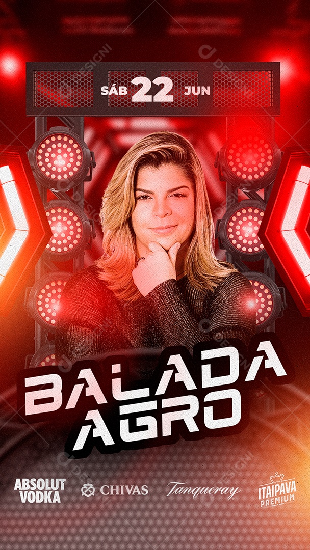 Story Balada Agro Flyer Paula Mattos Social Media PSD Editável