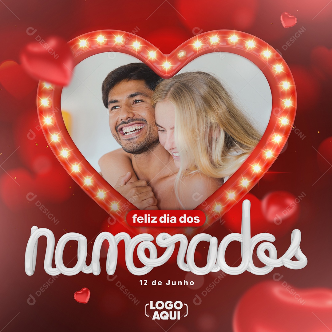 Dia Dos Namorados 12 de Junho Social Media PSD Editável