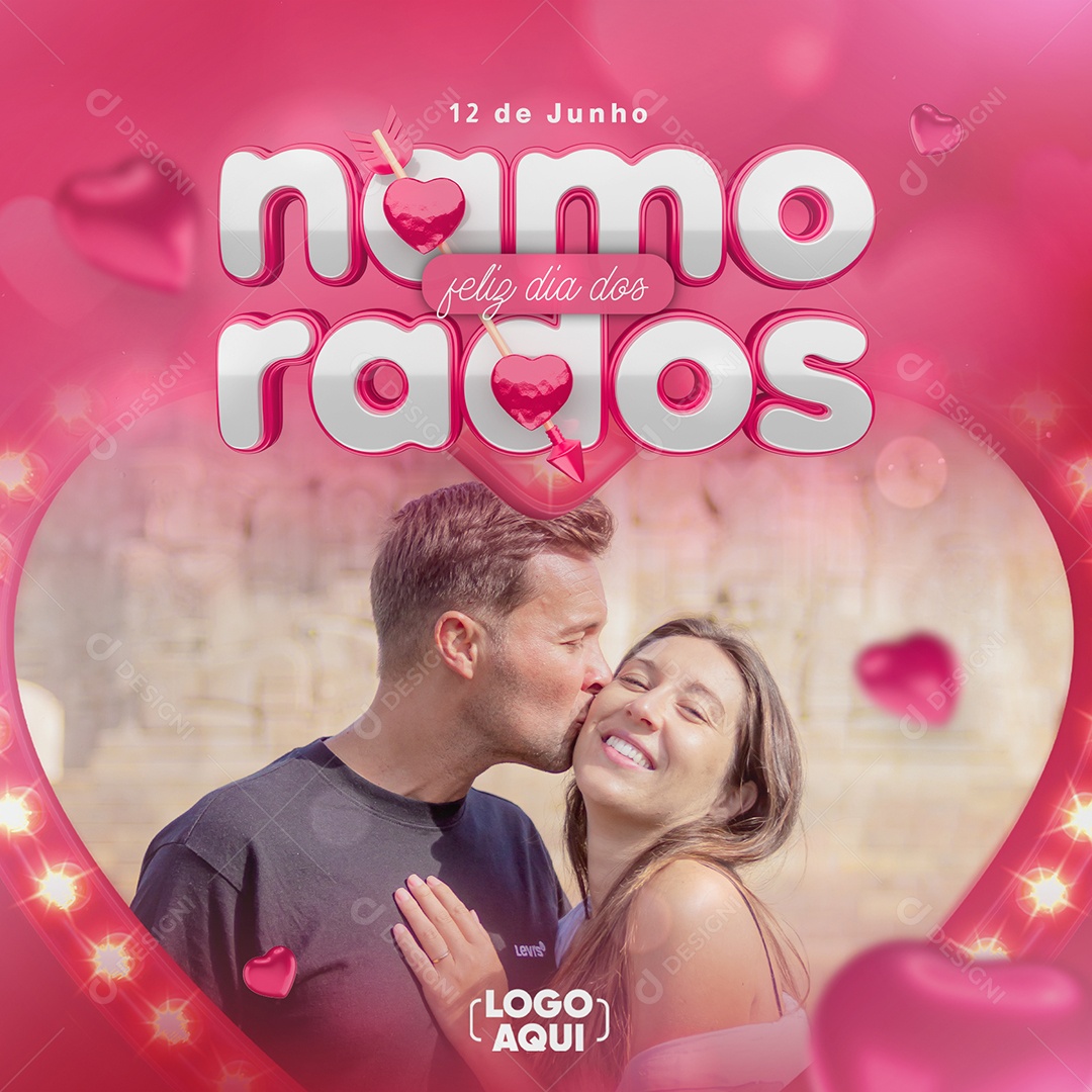 Dia Dos Namorados 12 de Junho Social Media PSD Editável