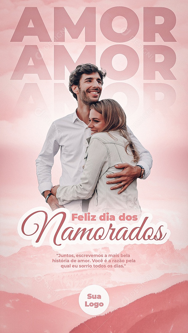 Story Feliz Dia Dos Namorados 12 de Junho Social Media PSD Editável