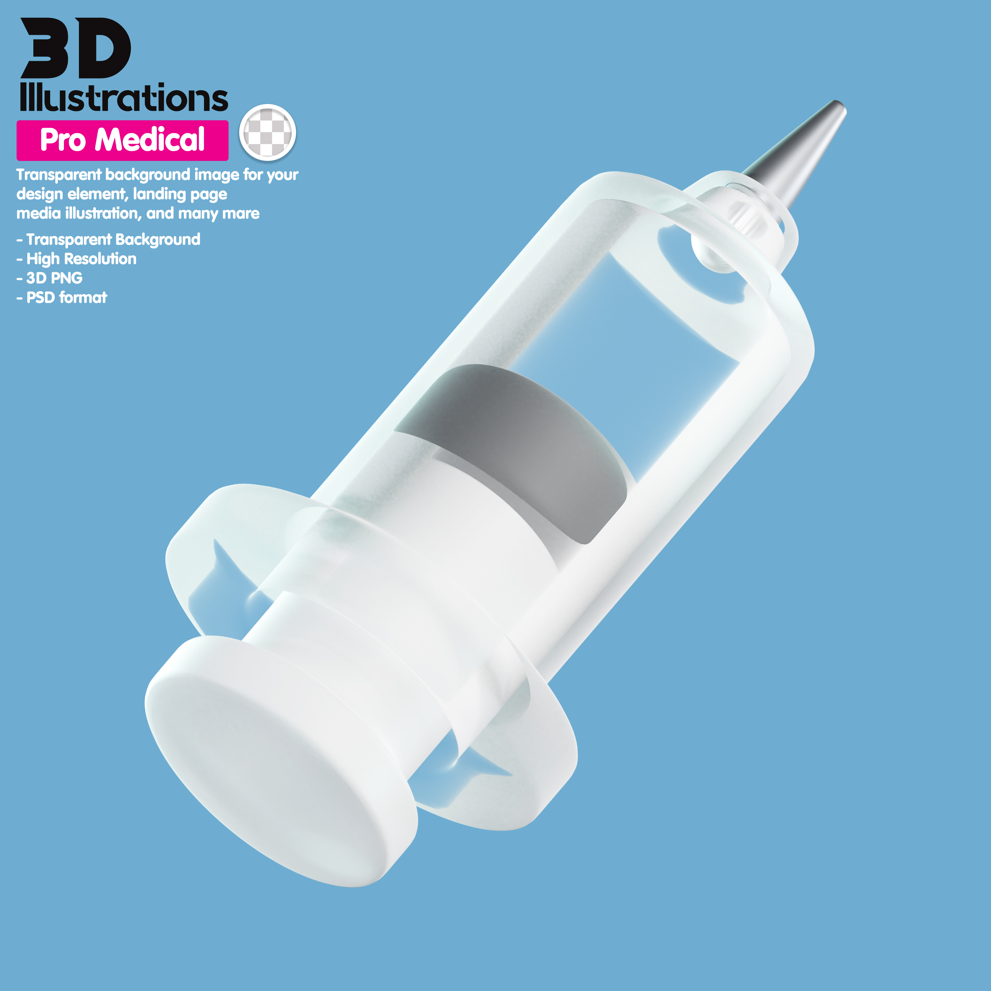 Seringa Elemento 3D Para Composição PSD