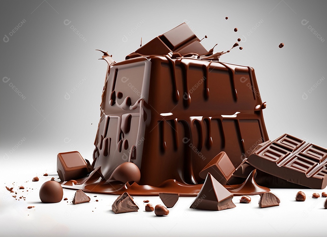 Detalhes da barra de chocolate ao leite