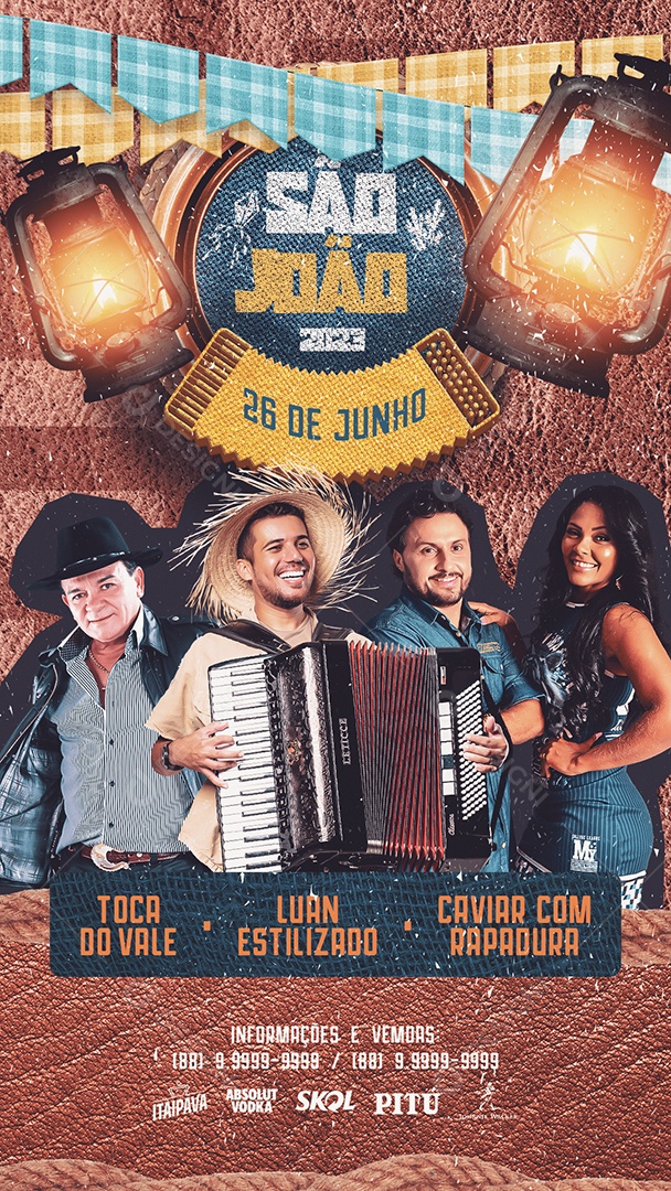 Story Flyer São João Social Media PSD Editável