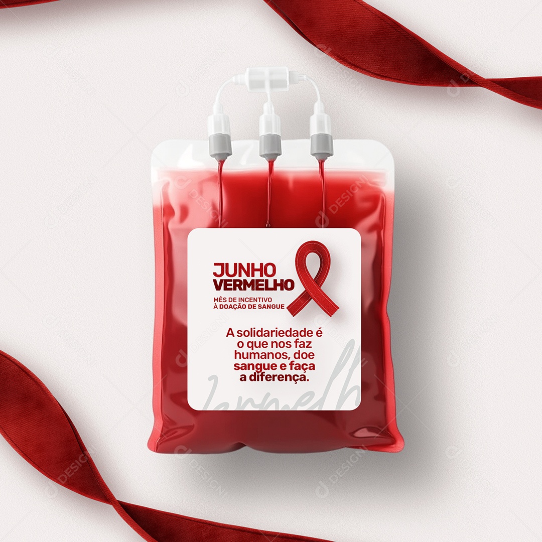 Junho Vermelho Doe Sangue E Faça A Diferença Social Media PSD Editável