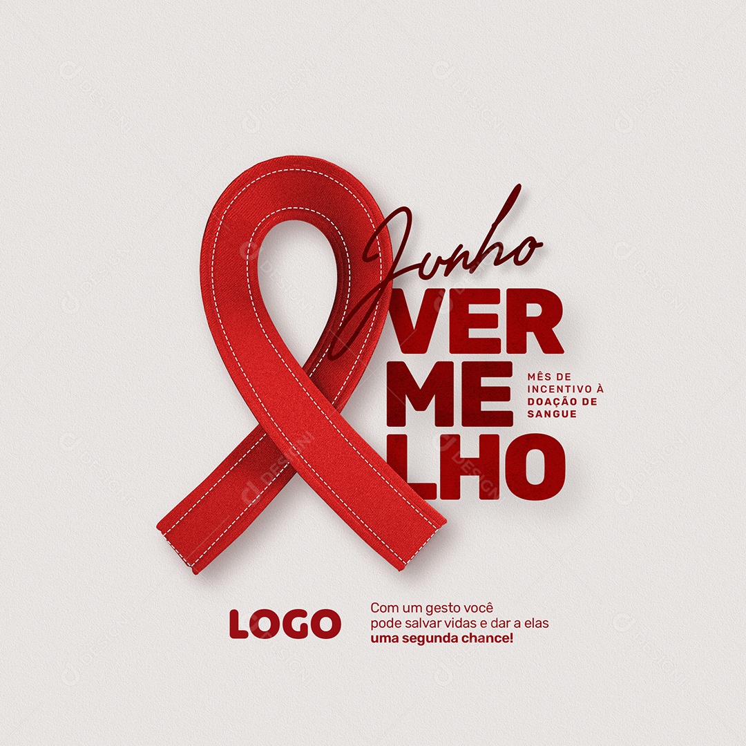 Social Media Junho Vermelho Doação De Sangue PSD Editável
