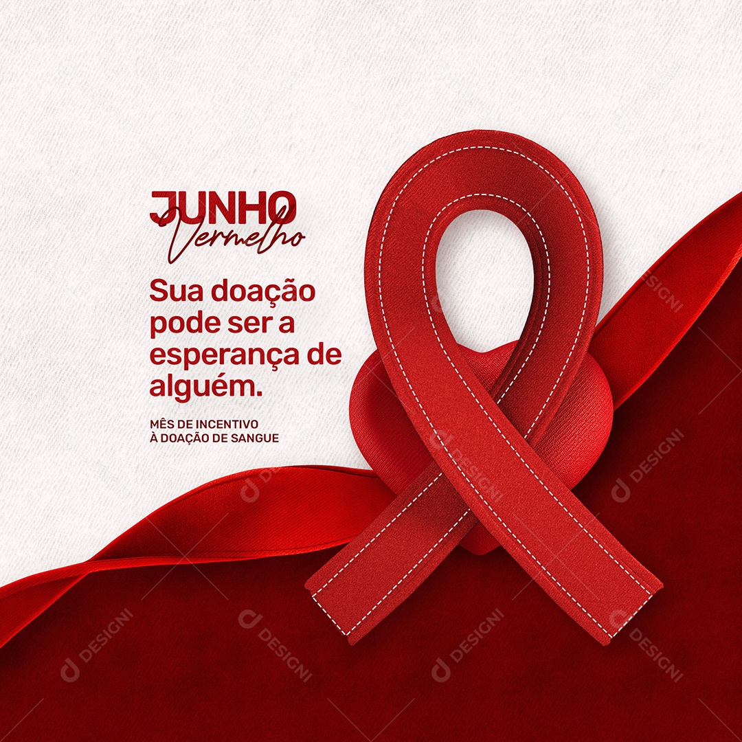 A Esperança De Alguém Junho Vermelho Social Media PSD Editável