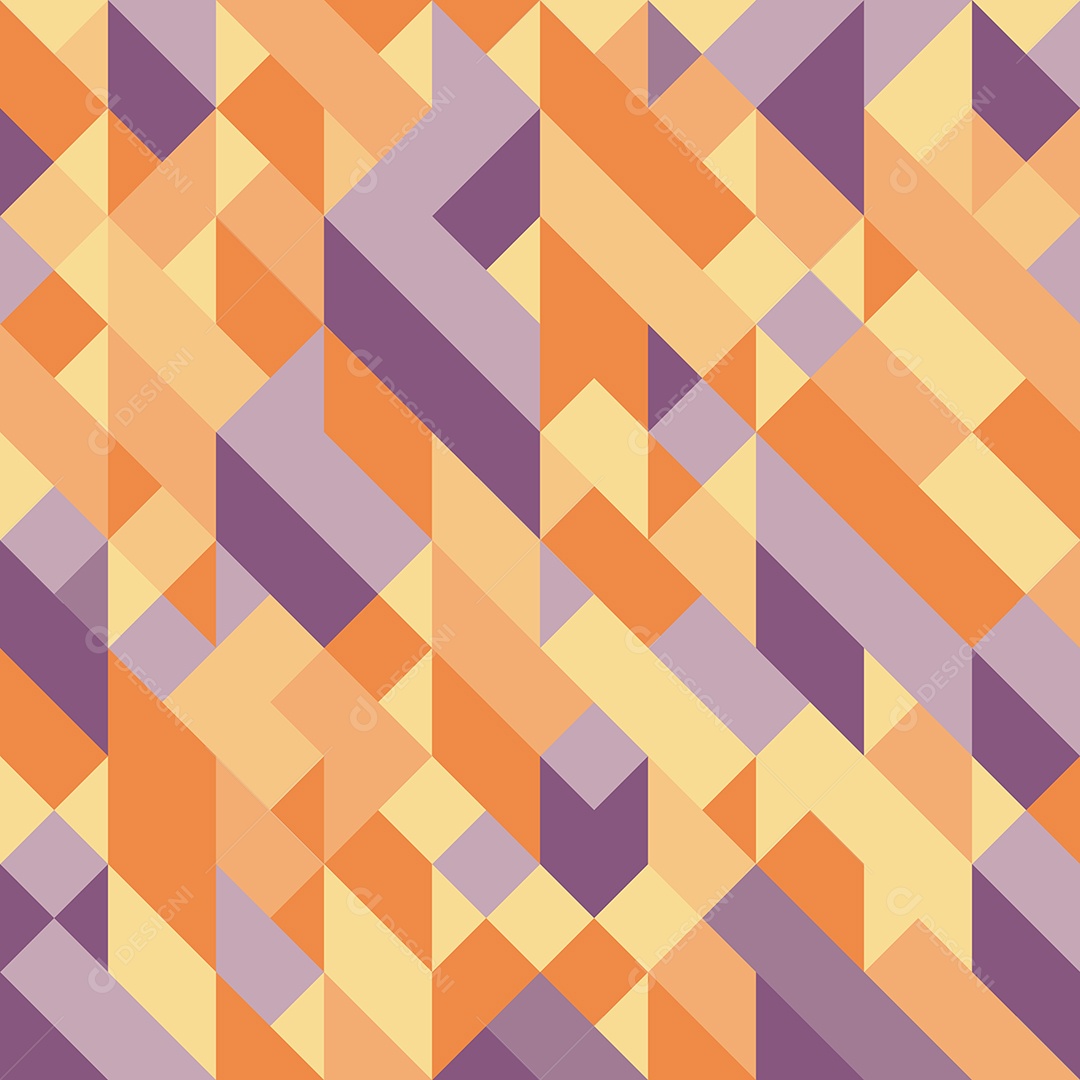 Fundo Laranja Com Quadrados Roxos Aleatórios Vetor EPS