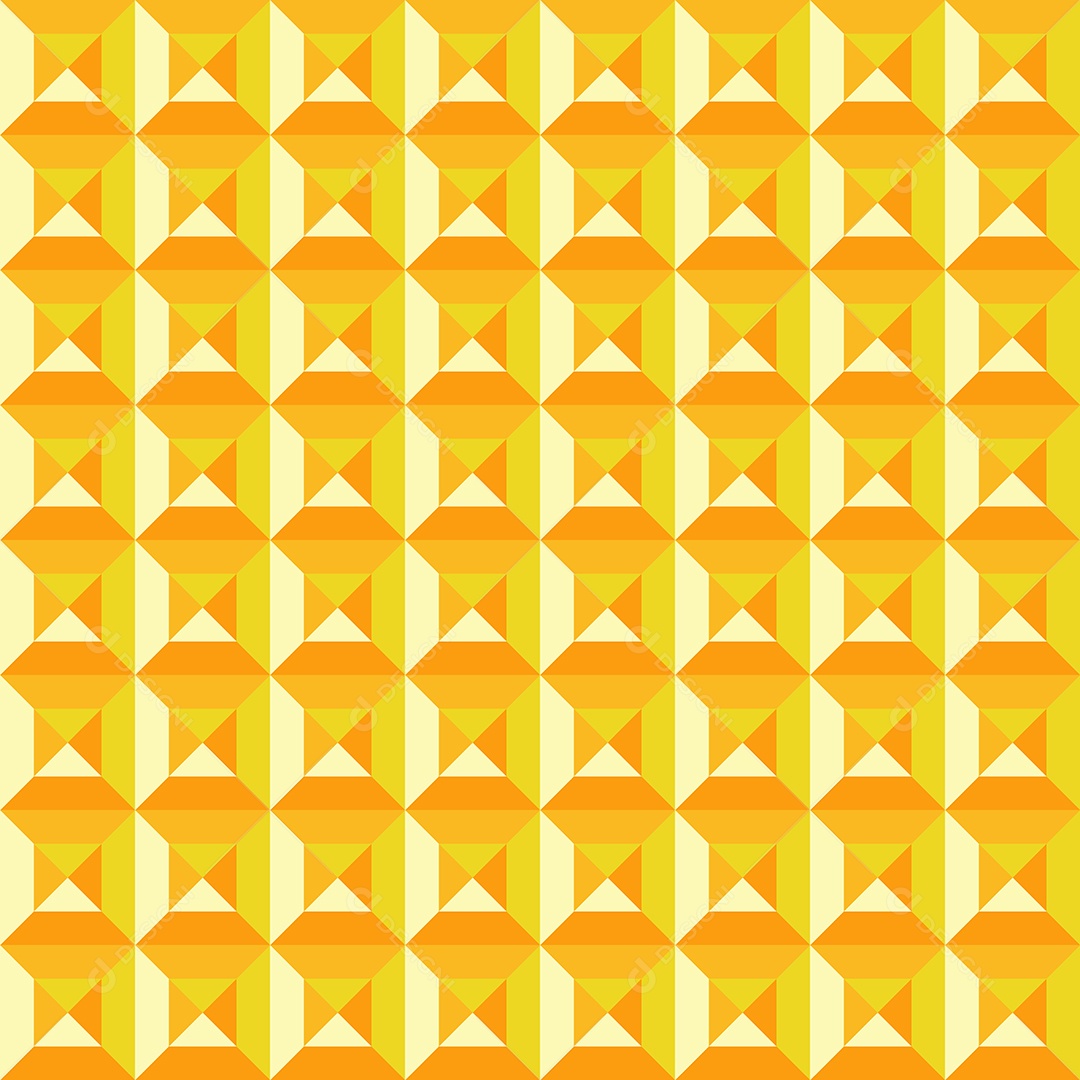 Estilo Geométrico Abstrato Amarelo &amp Fundo Laranja Vetor EPS
