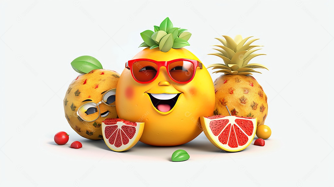 Verão, a estação mais quente Ilustração vetorial do mar Cena de fundo branco IA generativa.