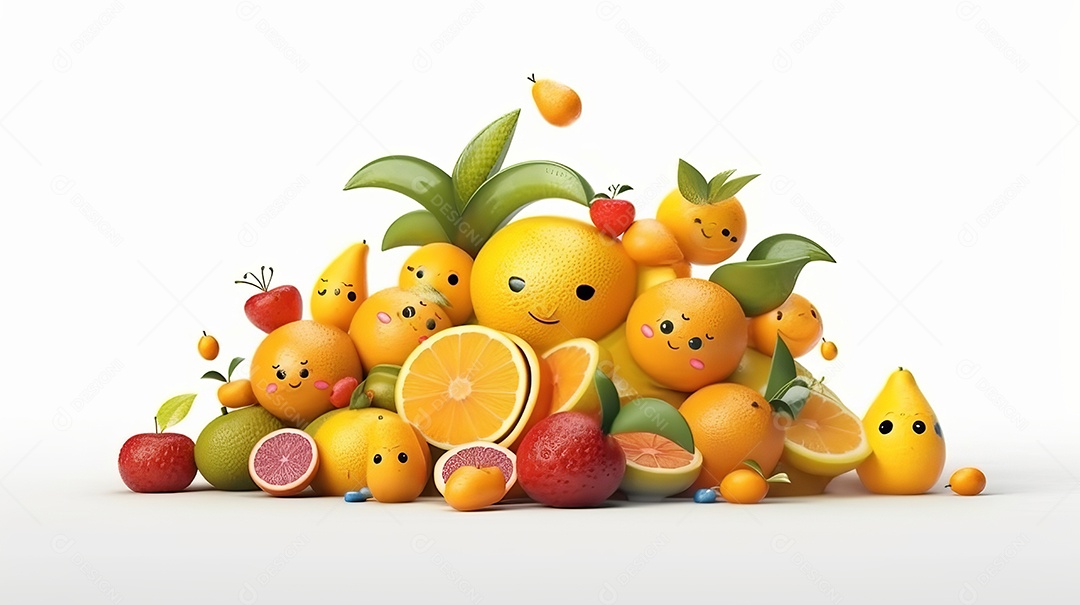 Verão, a estação mais quente Ilustração vetorial do mar Cena de fundo branco IA generativa.