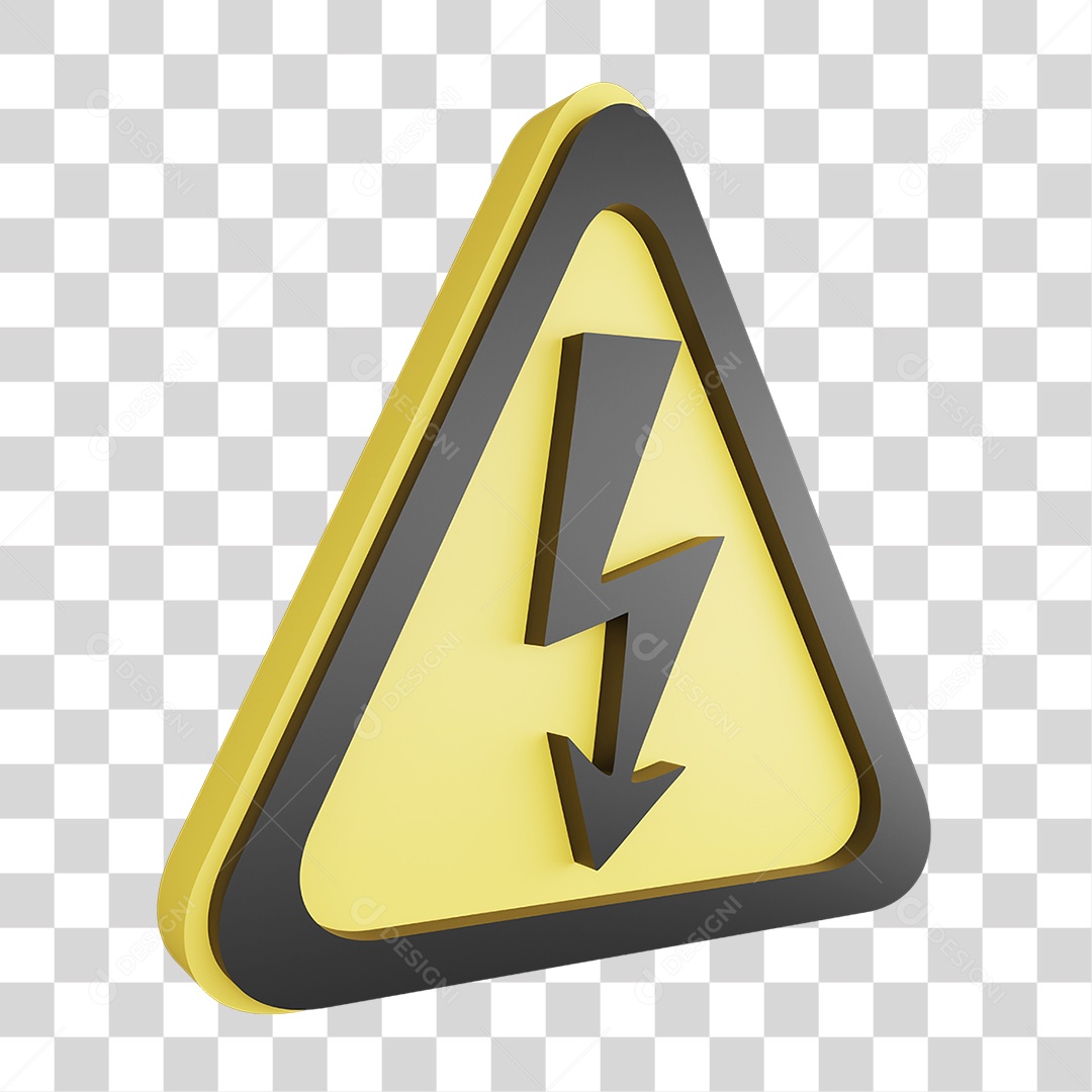 Placa de Aviso PNG Transparente