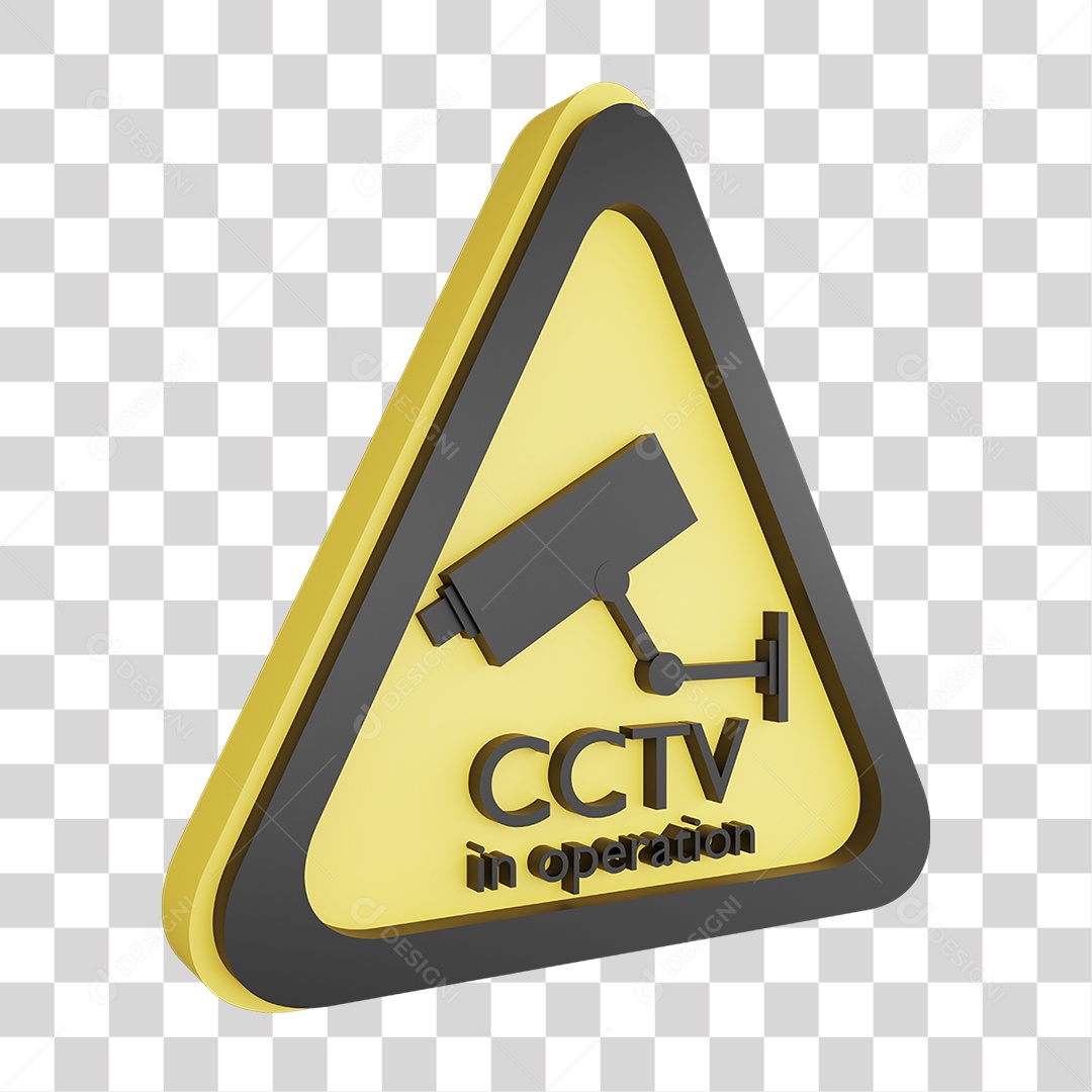 Placa de Aviso PNG Transparente