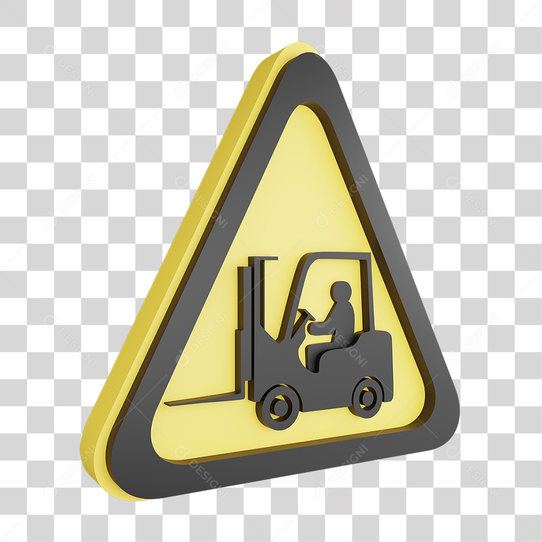 Placa de Aviso PNG Transparente