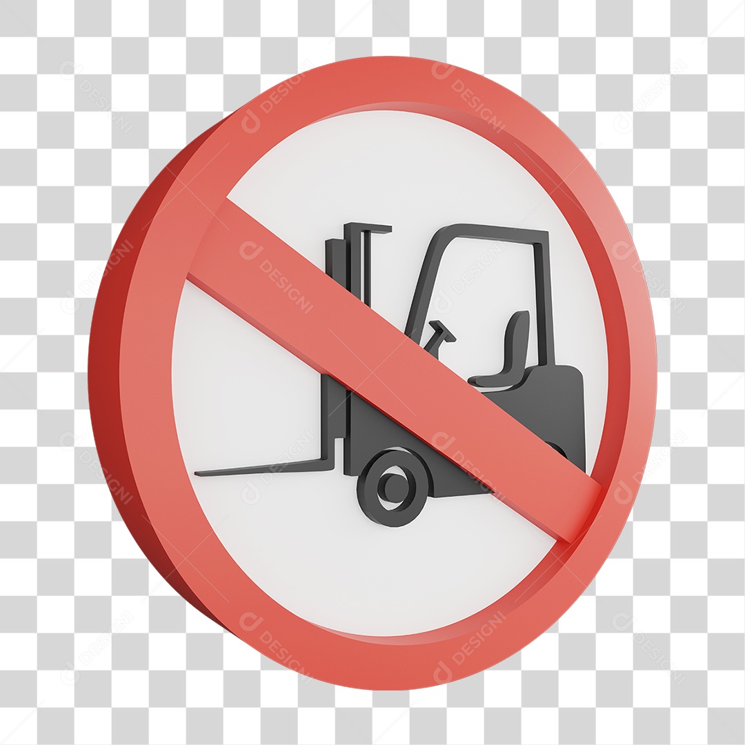 Placa de Aviso Proibido PNG Transparente