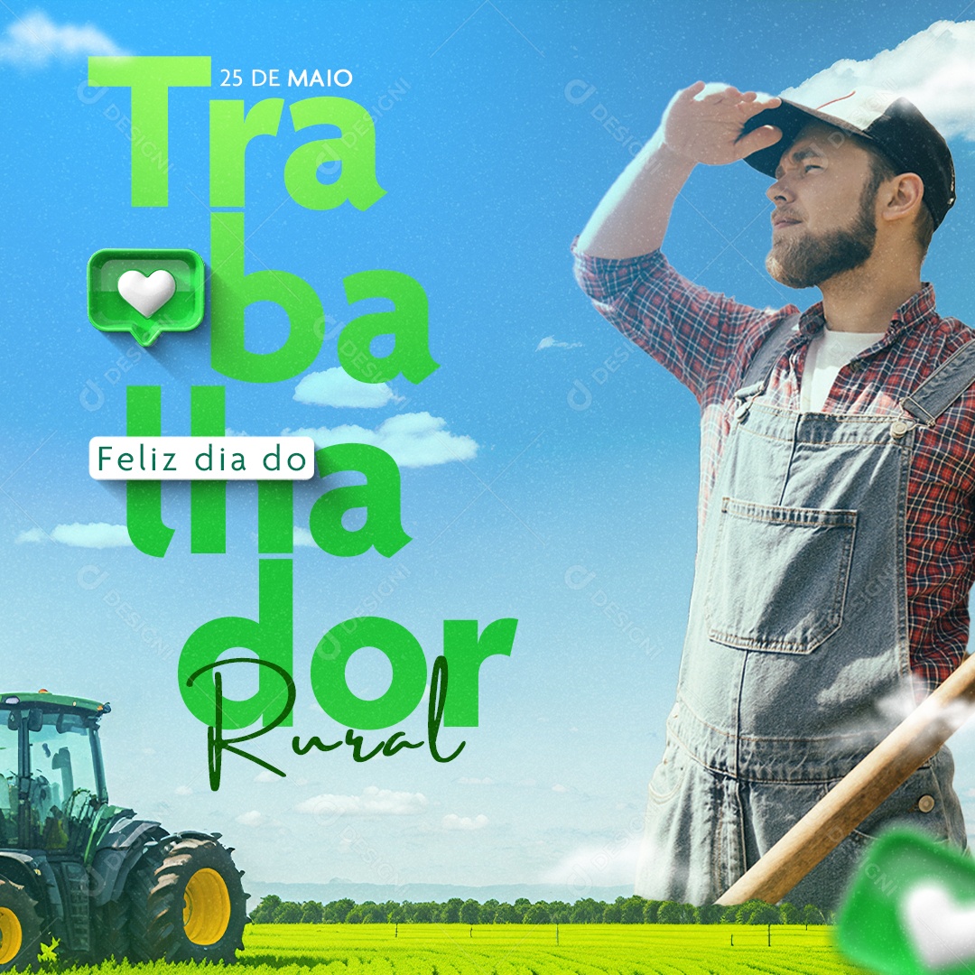 Social Media 25 De Maio Dia Do Trabalhador Rural PSD Editável