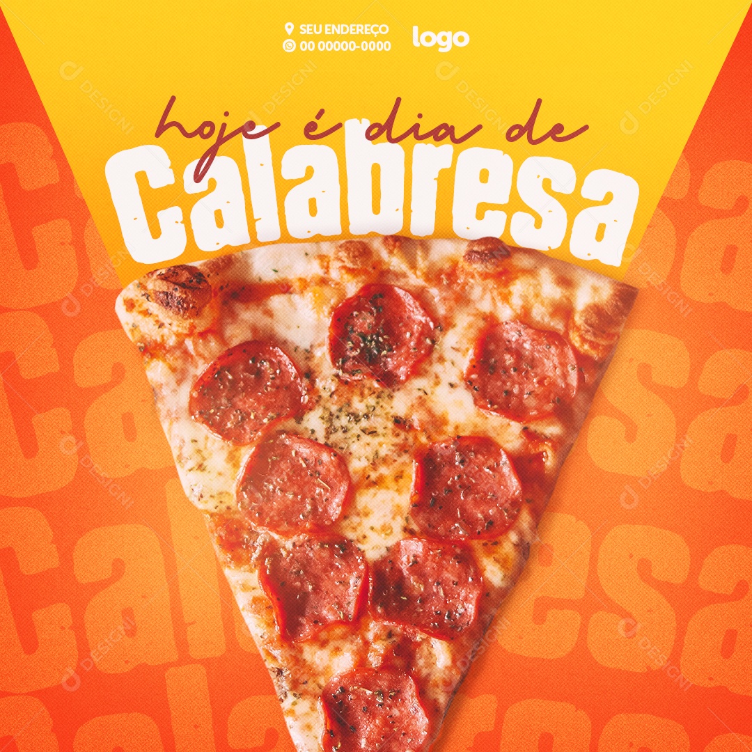 Hoje E Dia De Calabresa Social Media PSD Editável