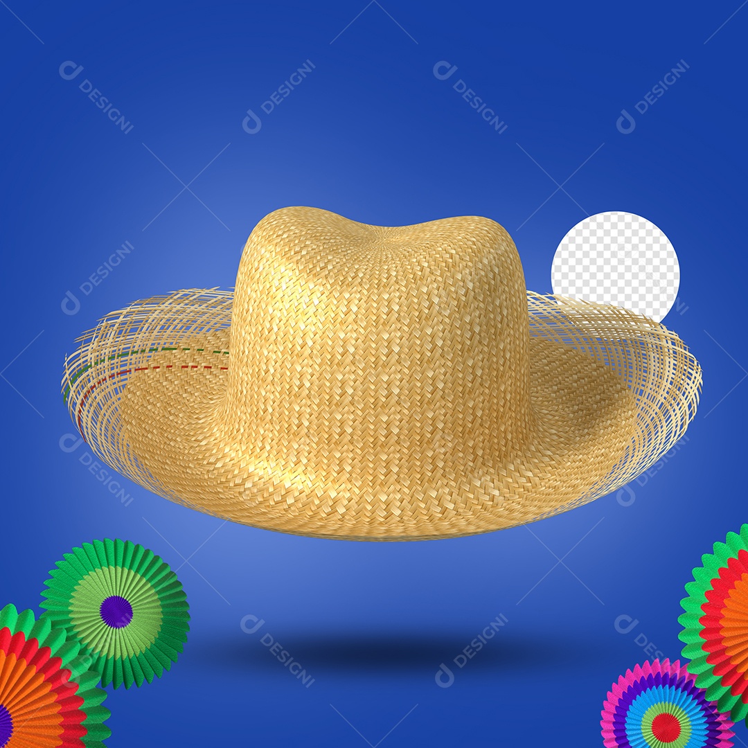 Elemento 3D Chapéu Para Composição PSD