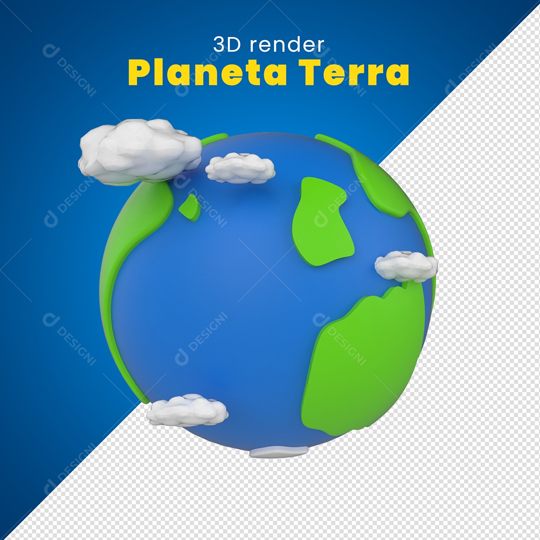 Elemento 3D Planeta Terra Para Composição PSD