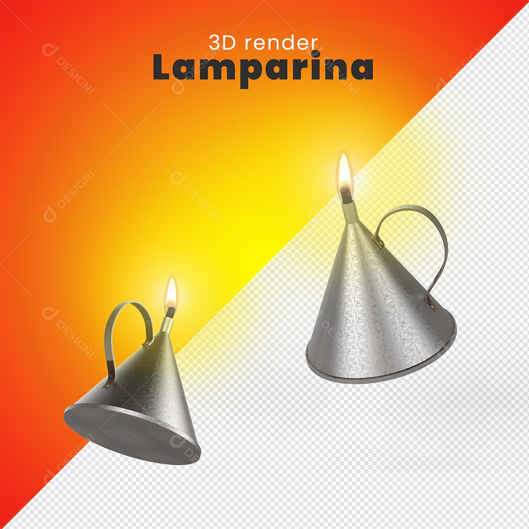 Lamparina Elemento 3D Para Composição PSD