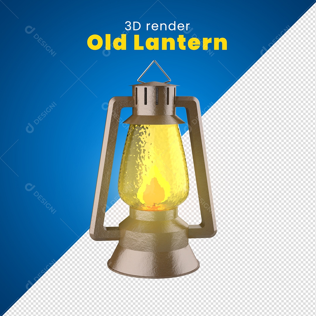 Elemento 3D Lanterna Lamparina Para Composição PSD