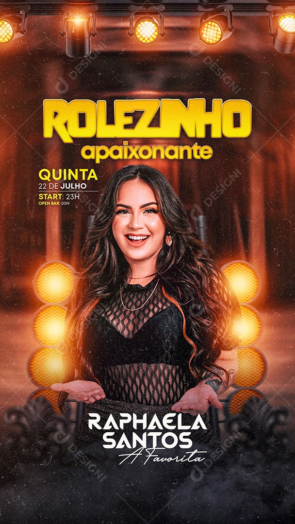 Story Rolezinho Apaixonante Flyer Raphaela Santos Social Media PSD Editável