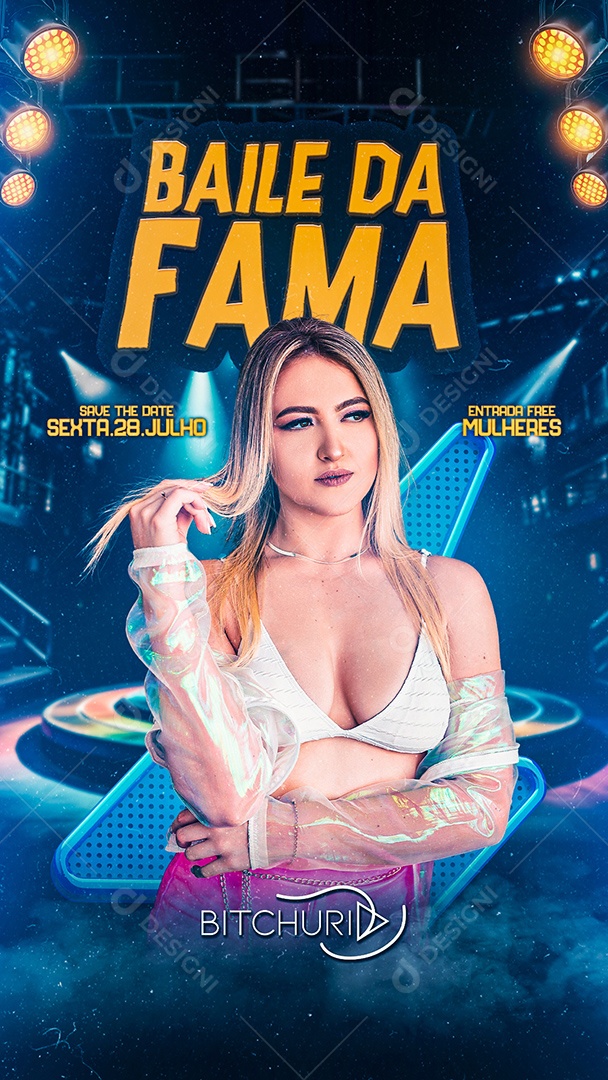 Story Ball Of Fame Flyer Dj Bitchuri Social Media PSD Editable