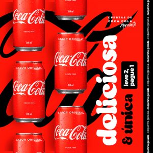 Coca Cola Lata Deliciosa e Única Social Media PSD Editável
