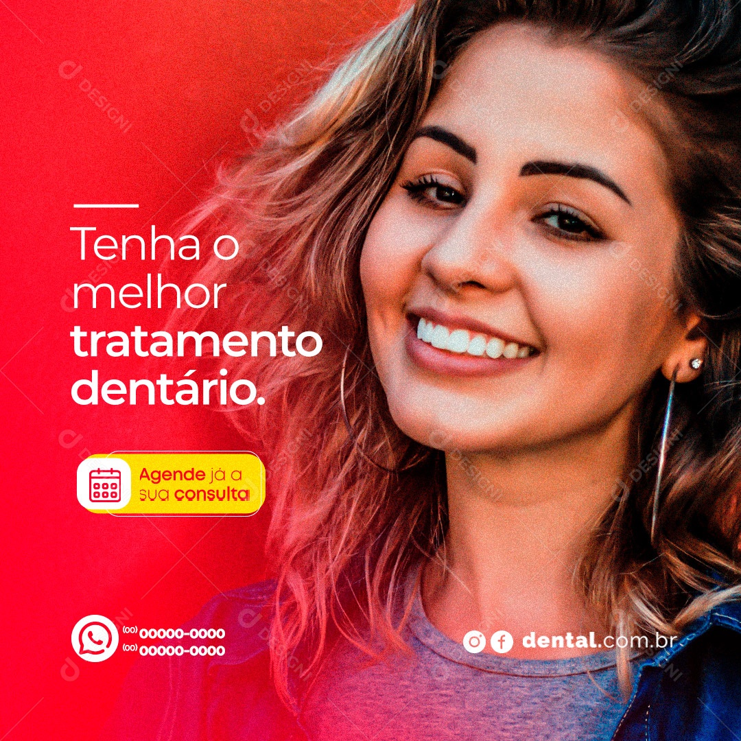 Tenha O Melhor Tratamento Dentário Dentista Social Media PSD Editável