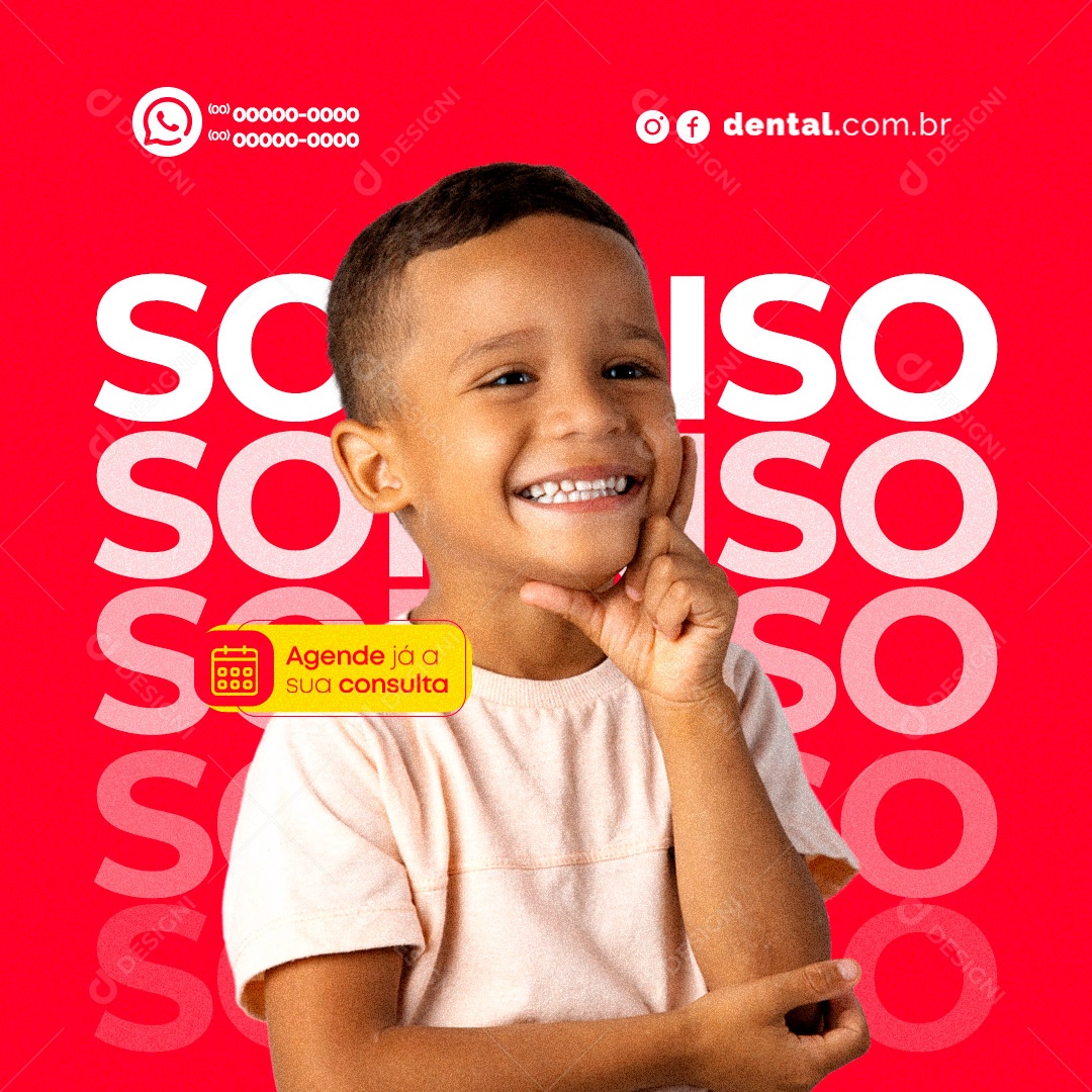 Agenda Já A Sua Consulta Dentista Social Media PSD Editável