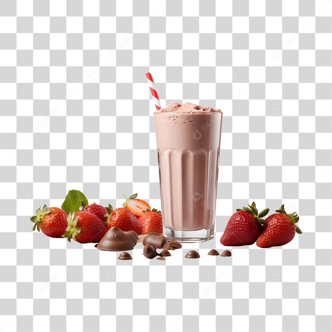 Milk shake sobre taça de vidro sorvete PNG Transparente