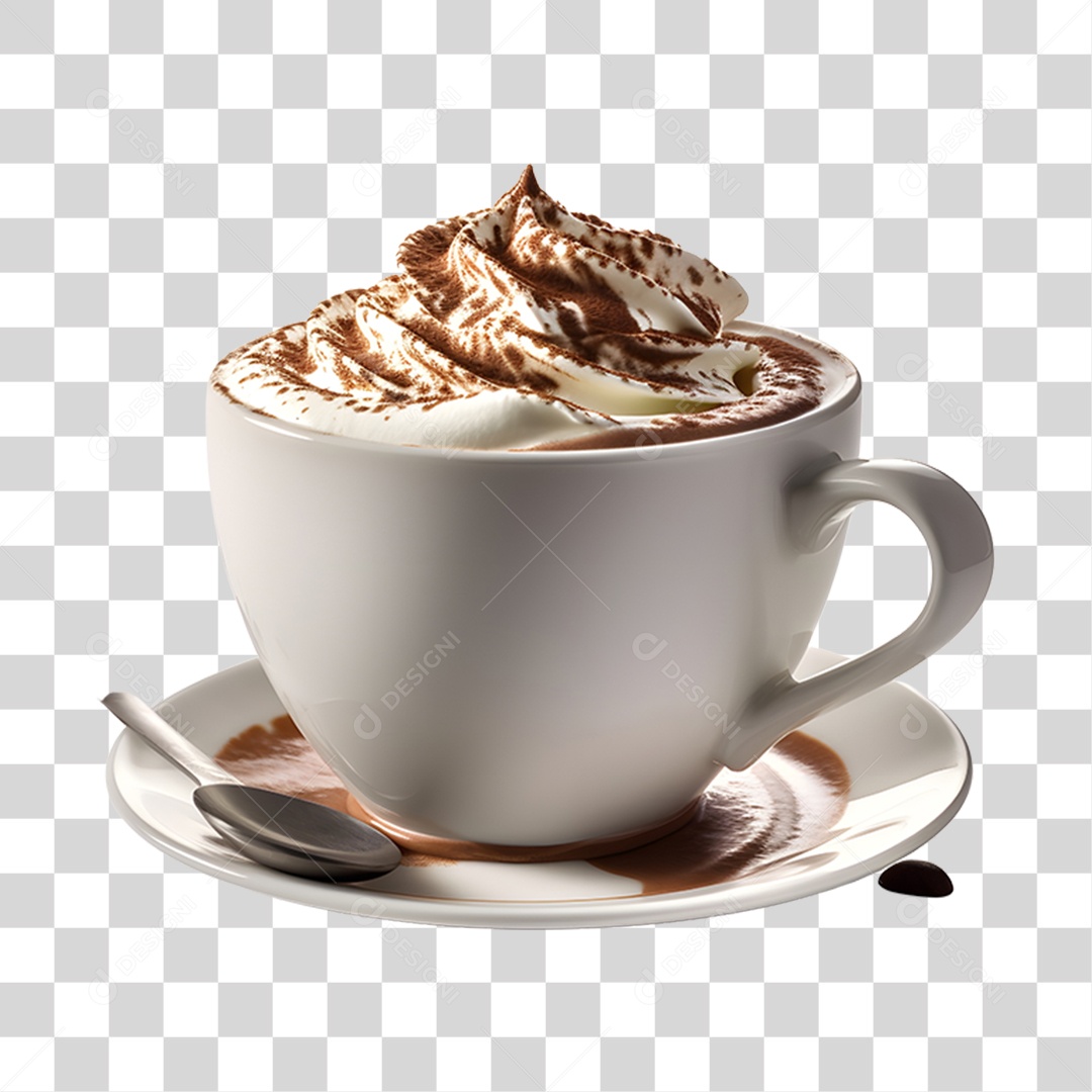 Copo de capuccino PNG Transparente