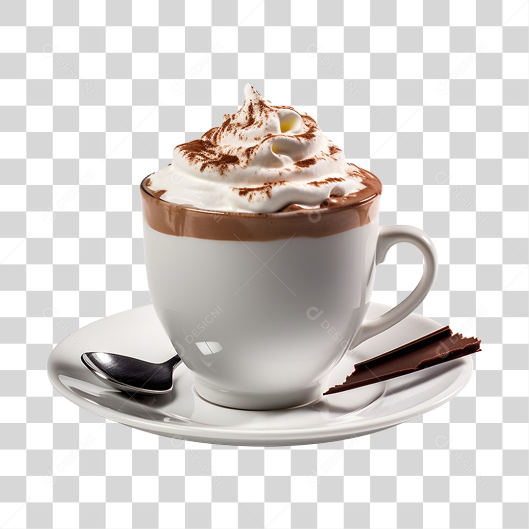 Copo de capuccino PNG Transparente