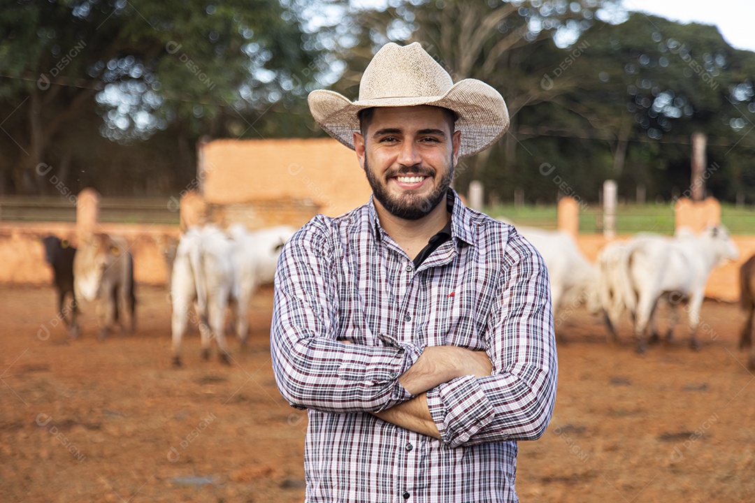 Homem jovem agropecuarista