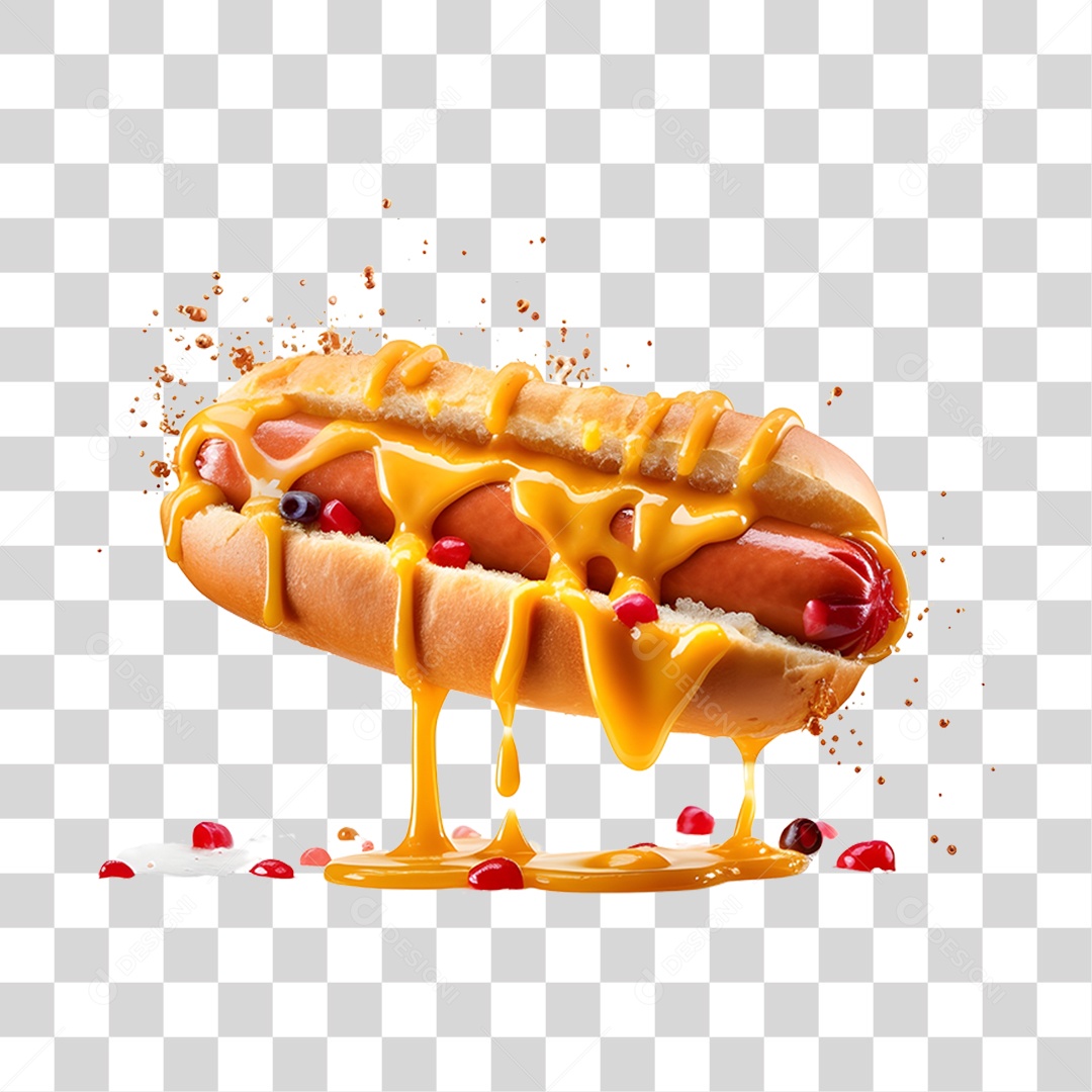 Cachorro quente alimento saboroso PNG Transparente