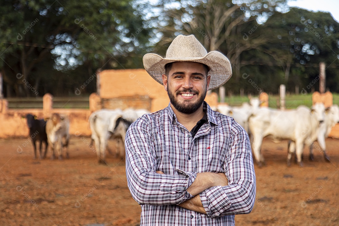 Homem jovem agropecuarista