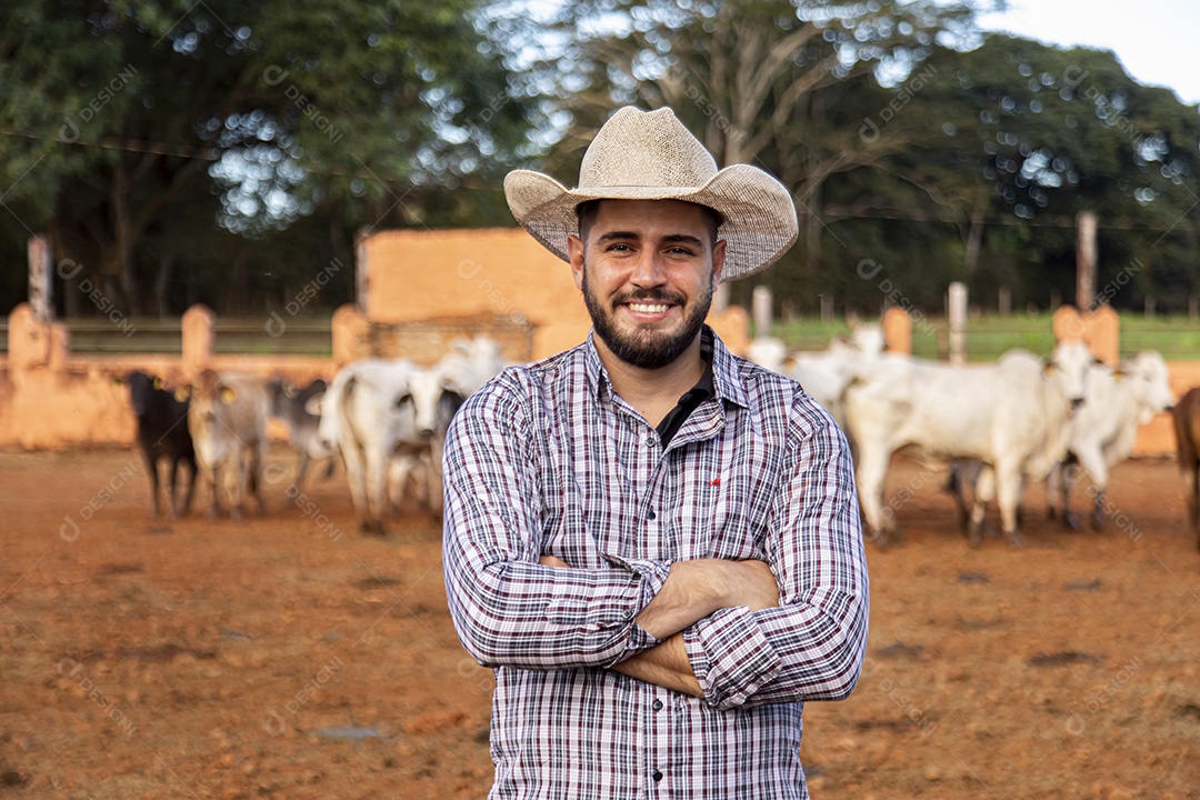 Homem jovem agropecuarista