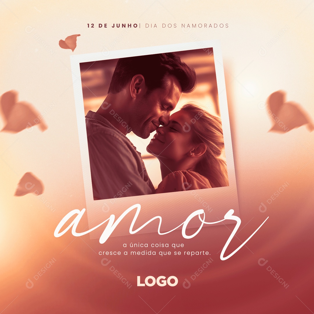 Social Media Dia Dos Namorados O Amor Seja Constante PSD Editável