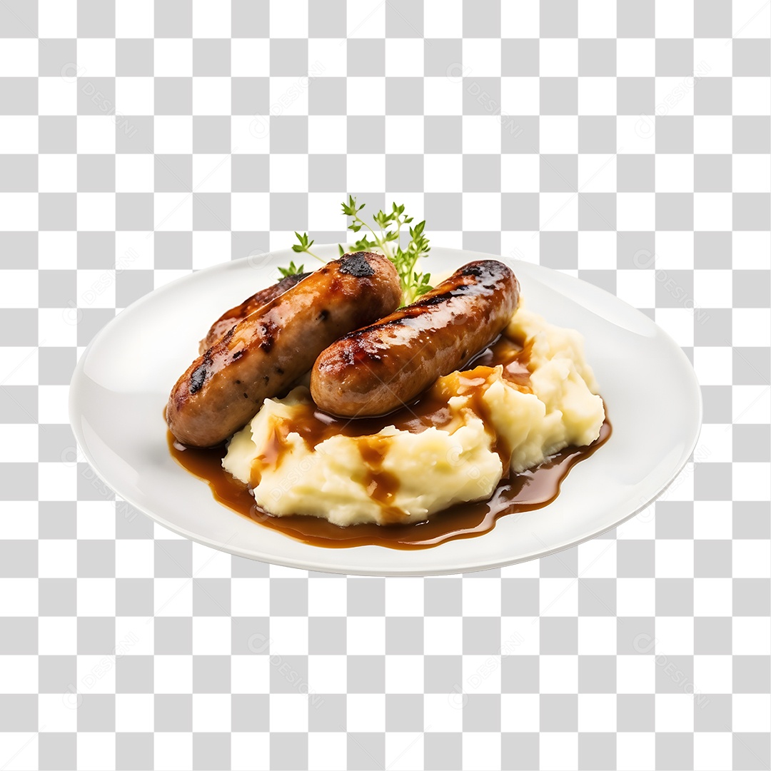 Bangers and mash Prato de comida PNG Transparente
