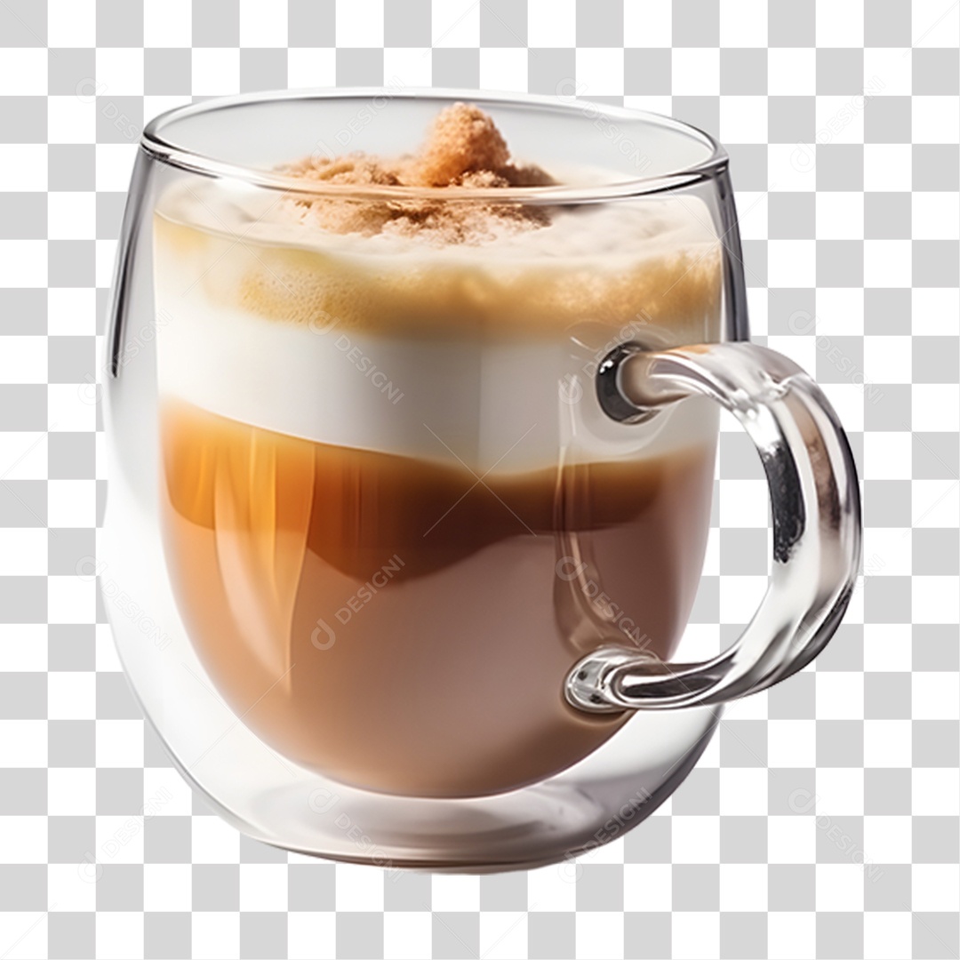 Copo de capuccino bebida PNG Transparente
